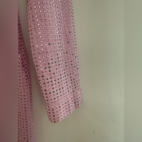 Alessandra Rich Crystal Embellished Shimmer Midi Bodycon Dress Size IT40 US4 - Picture 9 of 11